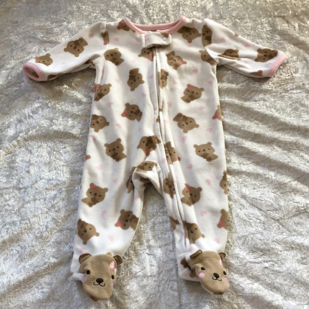 0-3 Months Little Bear Footie Pajamas